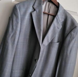 Joseph Abboud Men's Pure Wool Luxury Plaid Blazer Sportcoat